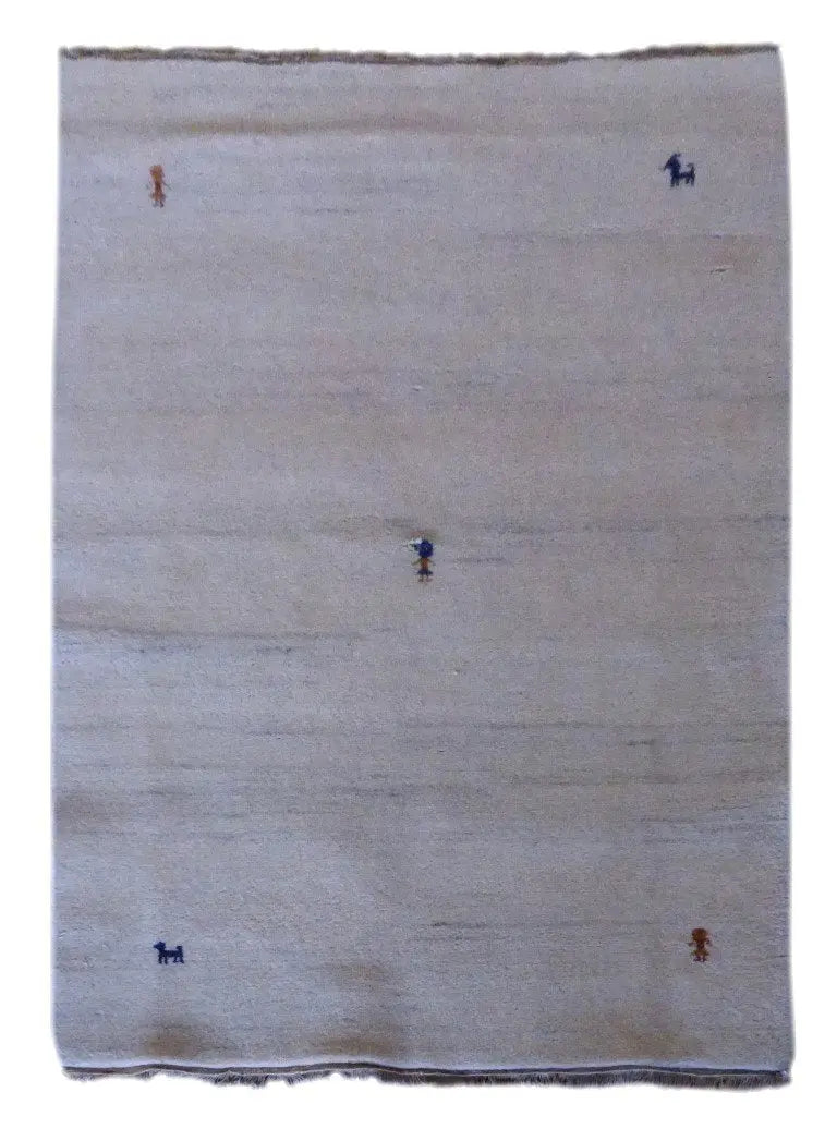 One Of The Kind Indian Hand-Knotted Rug 6'6" X 4'7"